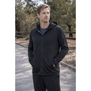 Merrell Hoodie Jacket XL Black Full Zip Athletic Stretch Lightweight